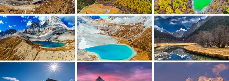 四川甘孜稻城亚丁旅游景点高原风景雪山自然风光JPG摄影图片素材