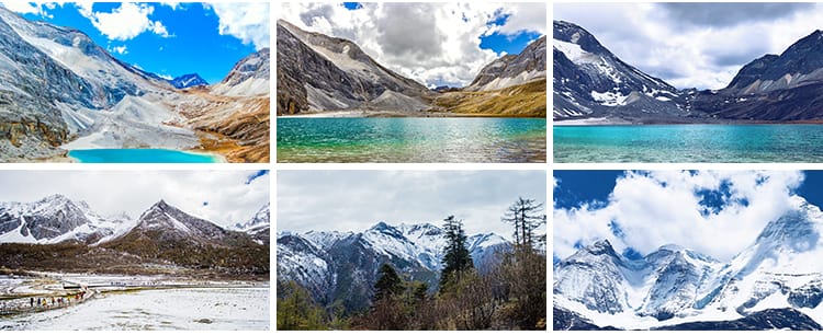 四川甘孜稻城亚丁旅游景点高原风景雪山自然风光JPG摄影图片素材
