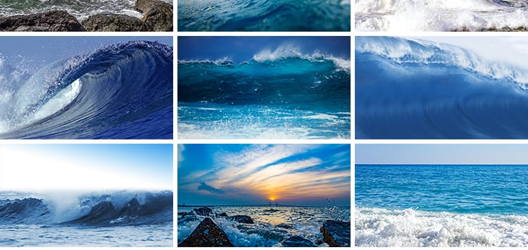 海浪花海边海浪波涛汹涌蓝色海洋礁岩石波浪高清摄影照片图片素材