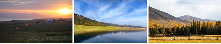 新疆风景伊犁喀纳斯湖草原风光五彩滩天山池沙漠戈壁JPG图片素材