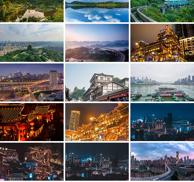 重庆城市风光建筑夜景旅游风景点照片洪崖洞摄影抖音图片高清素材