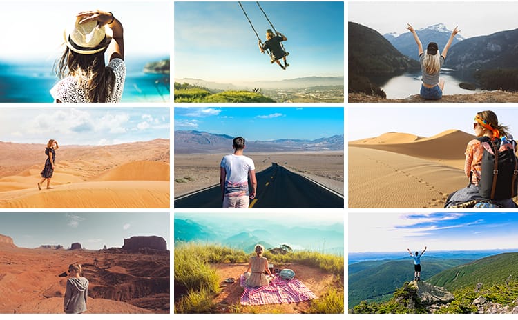 人物背影旅行旅游户外运动旅拍休闲生活唯美自然风景观图片照素材