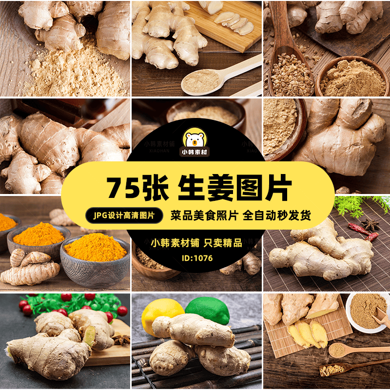 高清美食新鲜食材JPG图片生姜土姜老姜鲜姜电商广告设计美工素材
