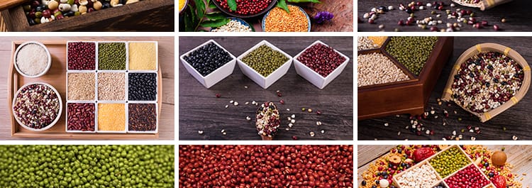 五谷杂粮大米小麦黑豆绿豆红豆实拍磨坊粗粮大豆玉米设计图片素材