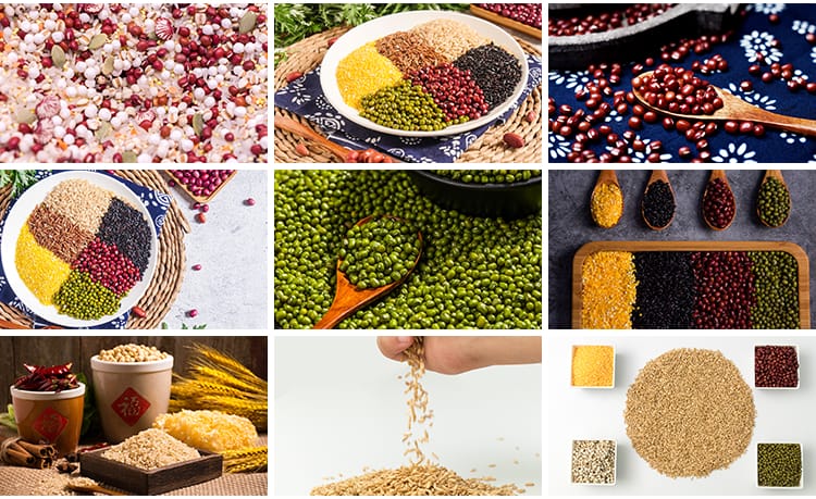 五谷杂粮大米小麦黑豆绿豆红豆实拍磨坊粗粮大豆玉米设计图片素材