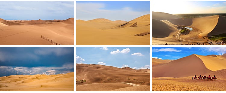 沙漠荒漠岩石山脉荒凉赤戈壁滩沙丘丝绸之路大漠自然风景图片素材
