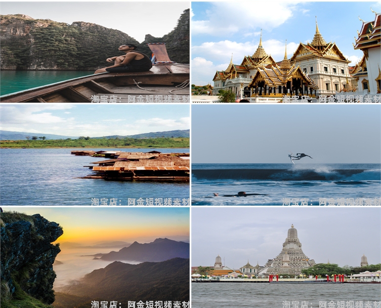 泰国曼谷寺庙城市建筑风光东南亚清迈风景素材高清旅游背景图片