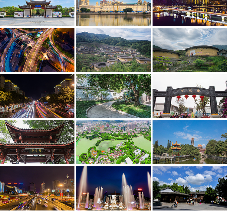 福建福州城市风光夜景街景旅游风景建筑三坊七巷JPG高清图片素材