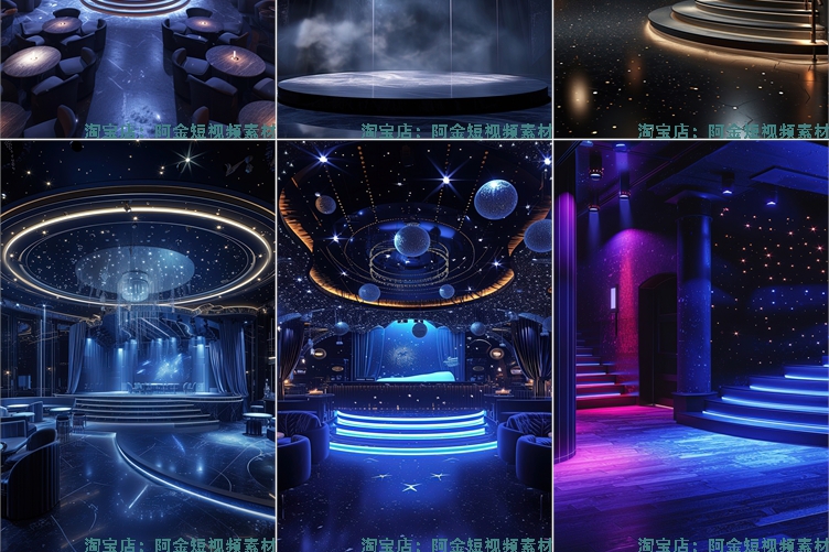 舞台灯光娱乐舞蹈唱歌主播虚拟绿幕动态直播间背景视频图片素材