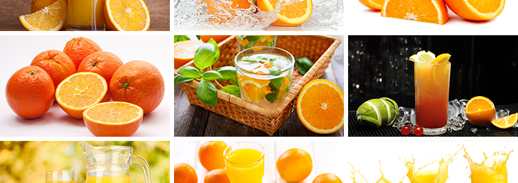 鲜榨橙汁橙子特写鲜橙黄橙脐橙果汁饮品新鲜水果背景图片设计素材