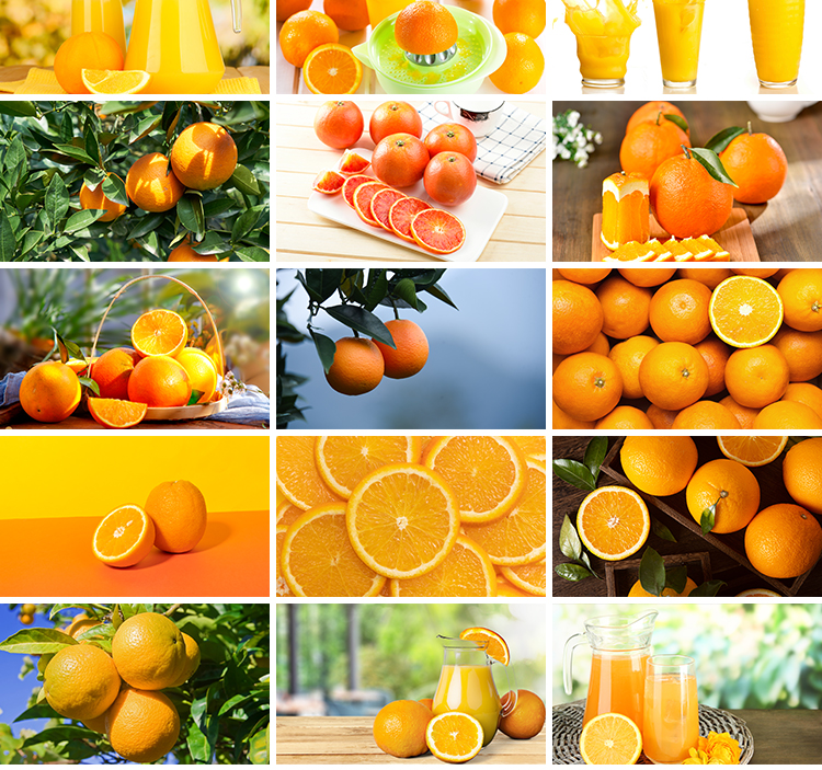 鲜榨橙汁橙子特写鲜橙黄橙脐橙果汁饮品新鲜水果背景图片设计素材