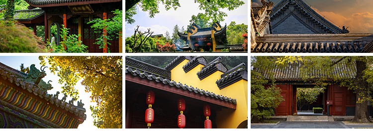 禅意风景寺庙寺院古建筑屋檐风景禅心古风小清新高清抖音图片素材