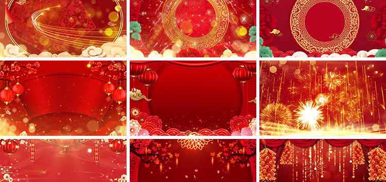 中国风红色喜庆典国庆节日庆祝GIF动图片PPT插图背景舞台动态素材