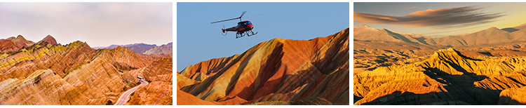 甘肃大西北张掖七彩丹霞地貌地质公园自然风景区景观JPG图片素材