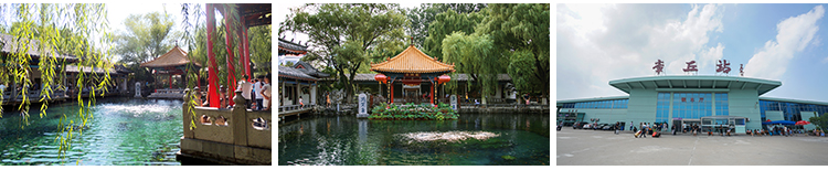 山东济南大明湖夜景趵突泉景点旅游风景城市建筑摄影照片图片素材