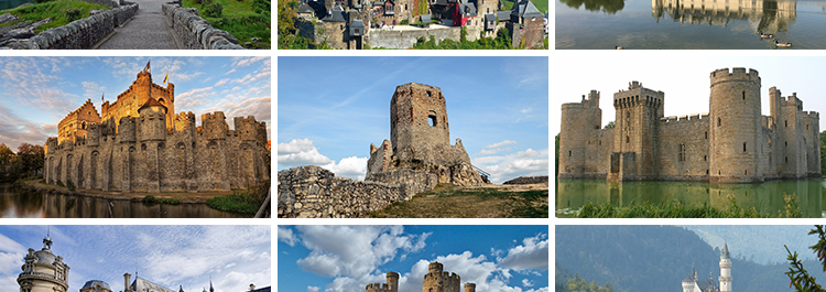 欧式建筑景观复古城堡古堡欧洲古典风景碉楼JPG设计合成图片素材