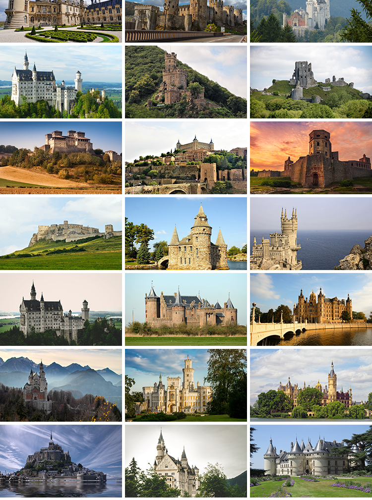 欧式建筑景观复古城堡古堡欧洲古典风景碉楼JPG设计合成图片素材