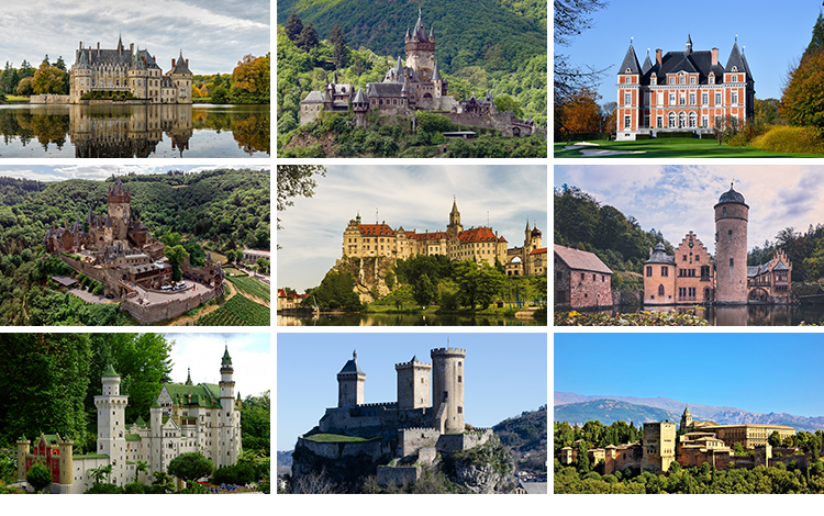 欧式建筑景观复古城堡古堡欧洲古典风景碉楼JPG设计合成图片素材