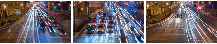 城市车流夜景灯光夜晚繁忙交通高架立交桥现代都市街道路图片素材