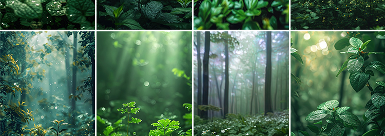 春天植物绿植清新丛林树叶子绿叶绿色动态视频直播间背景图片素材