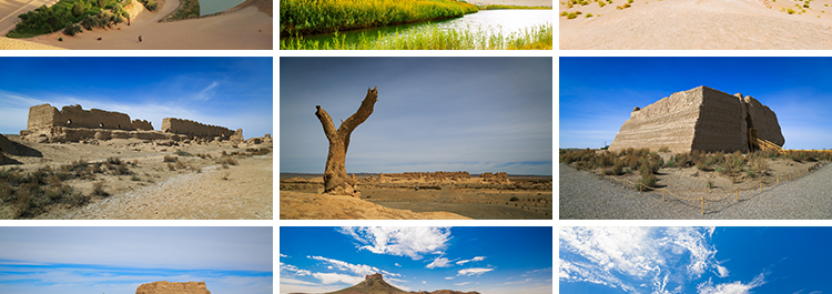 敦煌风景区月牙泉鸣沙山旅游自然风光沙漠莫高窟JPG摄影图片素材