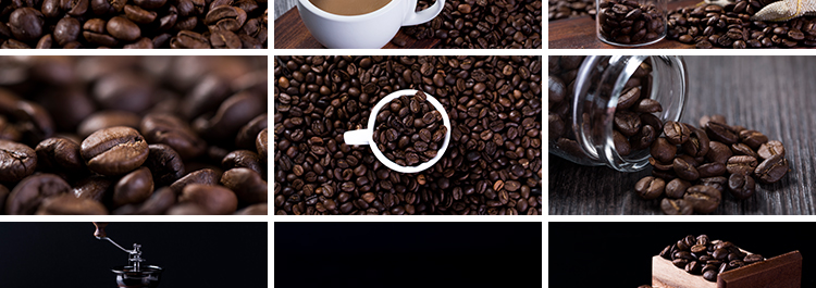 咖啡豆可可豆咖啡场景特写实拍高清摄影宣传图片照片设计背景素材