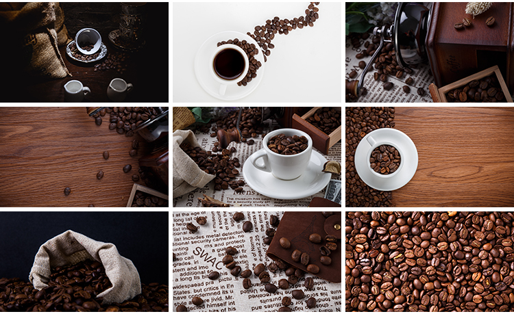 咖啡豆可可豆咖啡场景特写实拍高清摄影宣传图片照片设计背景素材