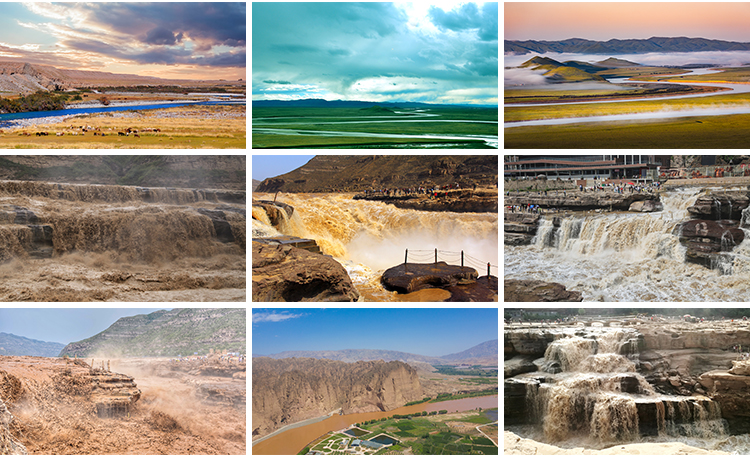 中国黄河流域自然风光壶口瀑布黄河流九曲十八弯摄影JPG图片素材