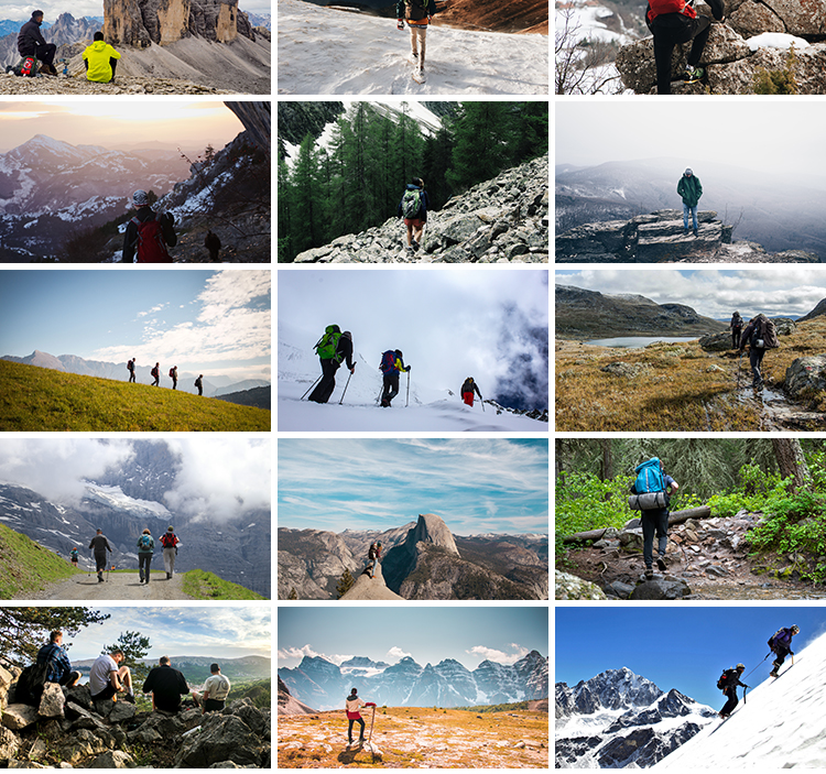 攀岩登顶户外运动健身雪山登山勇攀高峰爬山励志前行图片设计素材