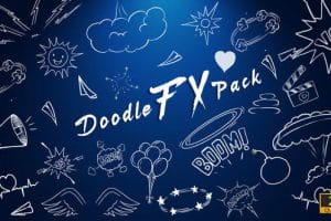 视频素材-100个可爱卡通线条涂鸦MG图形元素动画 Doodle Fx Pack