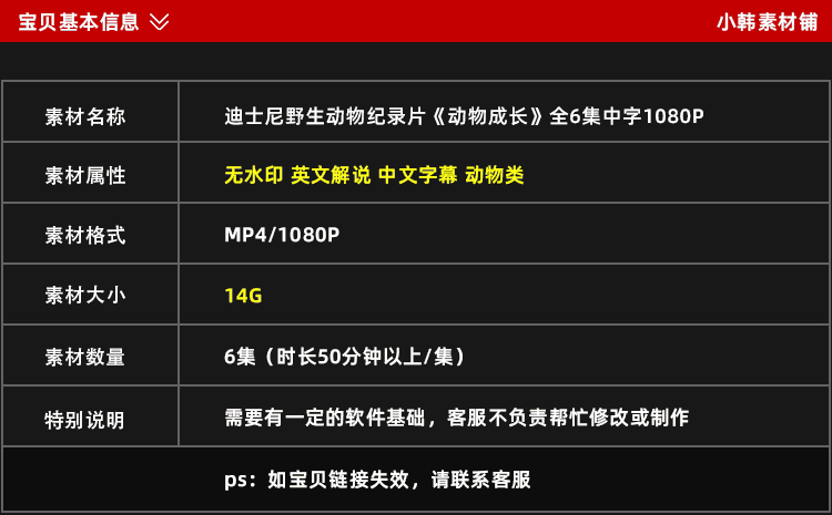 迪士尼野生动物纪录片动物成长中视频自媒体解说高清视频素材