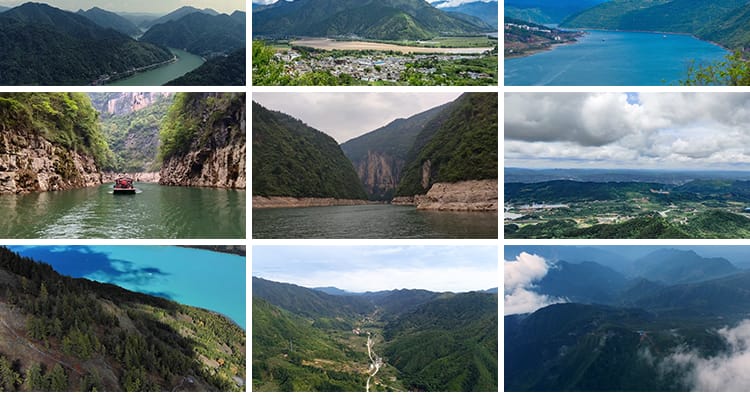 祖国大好河山川湖海三峡万里长江两岸自然风景轮船航行短视频素材