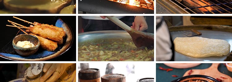 夜市美食街路边摊小吃街头特色烤串臭豆腐炸串炭烤海鲜短视频素材