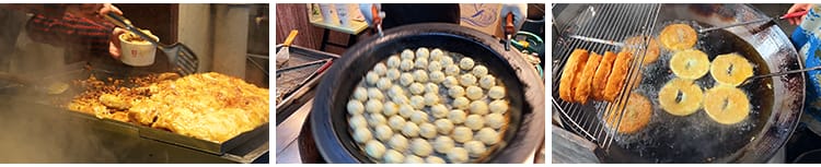 夜市美食街路边摊小吃街头特色烤串臭豆腐炸串炭烤海鲜短视频素材