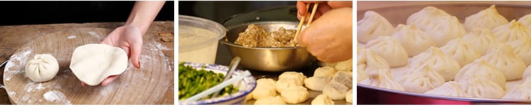 面食馒头包子小笼包传统美食蒸包子包包子和面粉高清实拍视频素材