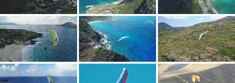 高空跳伞极限运动特技飞行降落滑翔伞高清自媒体剪辑实拍视频素材