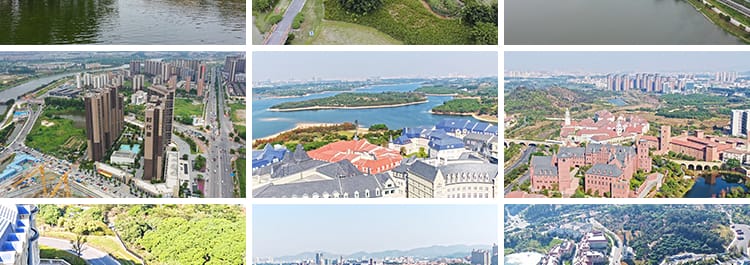 4K东莞虎门大桥地标城市建筑CBD夜景点旅游国贸中心航拍视频素材