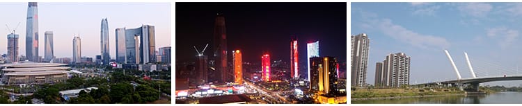 4K东莞虎门大桥地标城市建筑CBD夜景点旅游国贸中心航拍视频素材