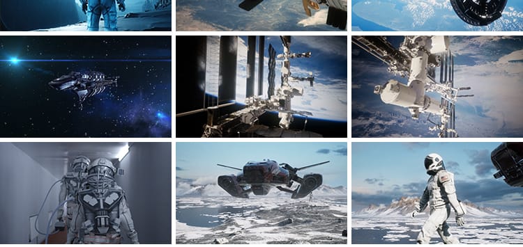 航天宇航太空人科幻宇宙飞船科技航空宇航员科学探索背景视频素材