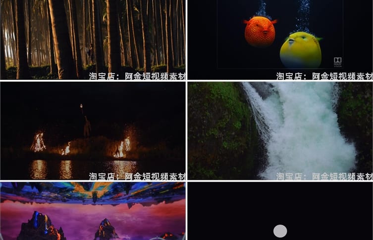4K自然风景视频电视手机品牌商场演示片超高清素材人文美食测试片