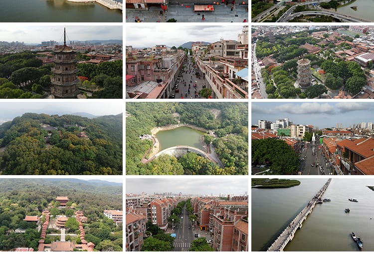 泉州古建筑古城历史古街旅游风景点景区城市全景延时摄影视频素材