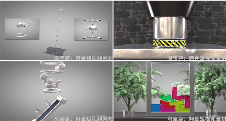三维球体流体C4D4u小说推文素材解压减自媒体高清横屏国外短视频