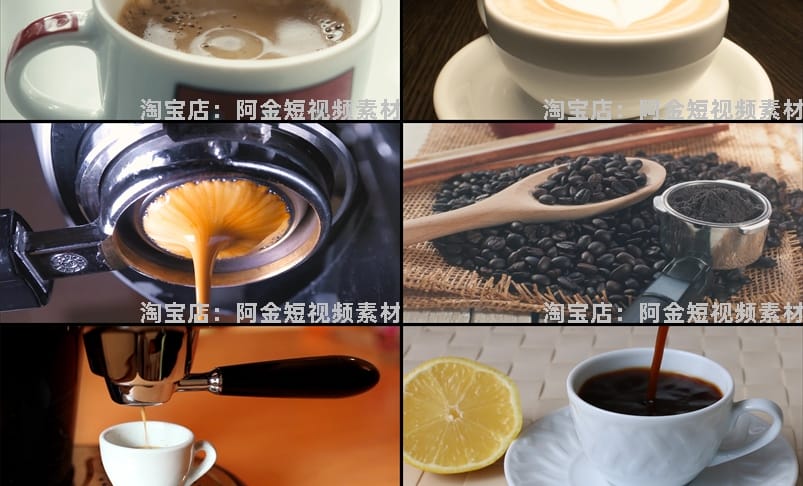 喝咖啡冒着热气接咖啡特写咖啡机倒咖啡店宣传实拍剪辑短视频素材