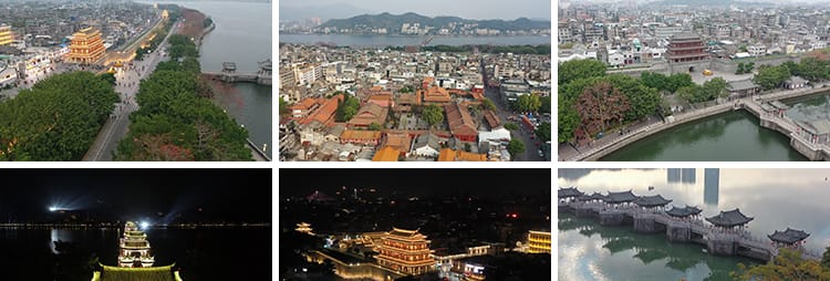 广东潮州广济桥古城建筑牌坊街老城旅游风景点潮汕博览馆视频素材