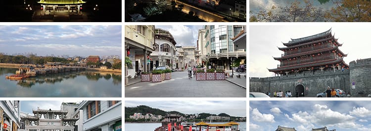 广东潮州广济桥古城建筑牌坊街老城旅游风景点潮汕博览馆视频素材