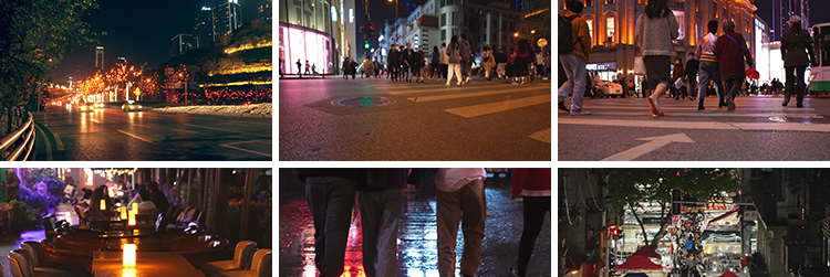 4K高清人流行走人群街头街景车流交通城市夜晚夜景延时短视频素材
