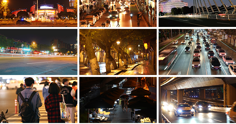 4K高清人流行走人群街头街景车流交通城市夜晚夜景延时短视频素材