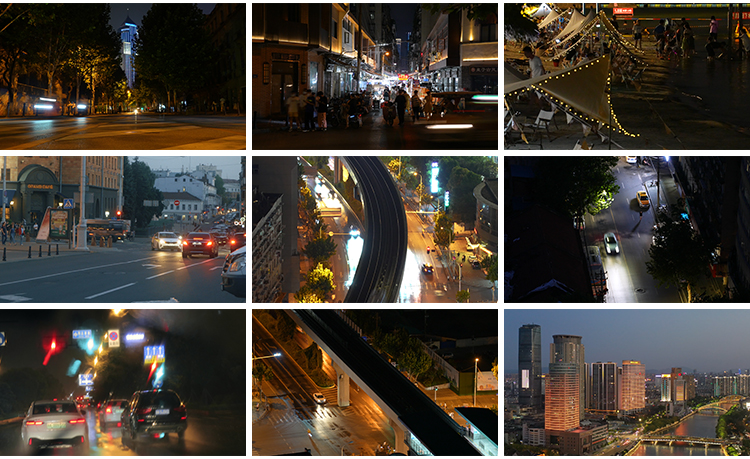 4K高清人流行走人群街头街景车流交通城市夜晚夜景延时短视频素材