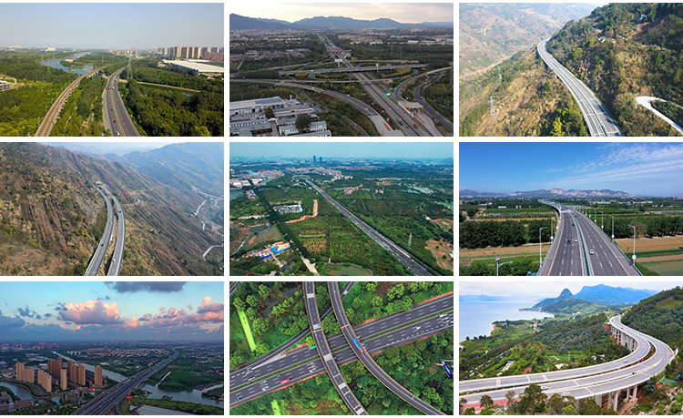 中国高速公路航拍立交桥交通发展桥梁高架桥车流高清实拍视频素材