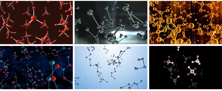 三维分子结构蓝色晶体离子原子微观元素物理化学石墨烯碳视频素材